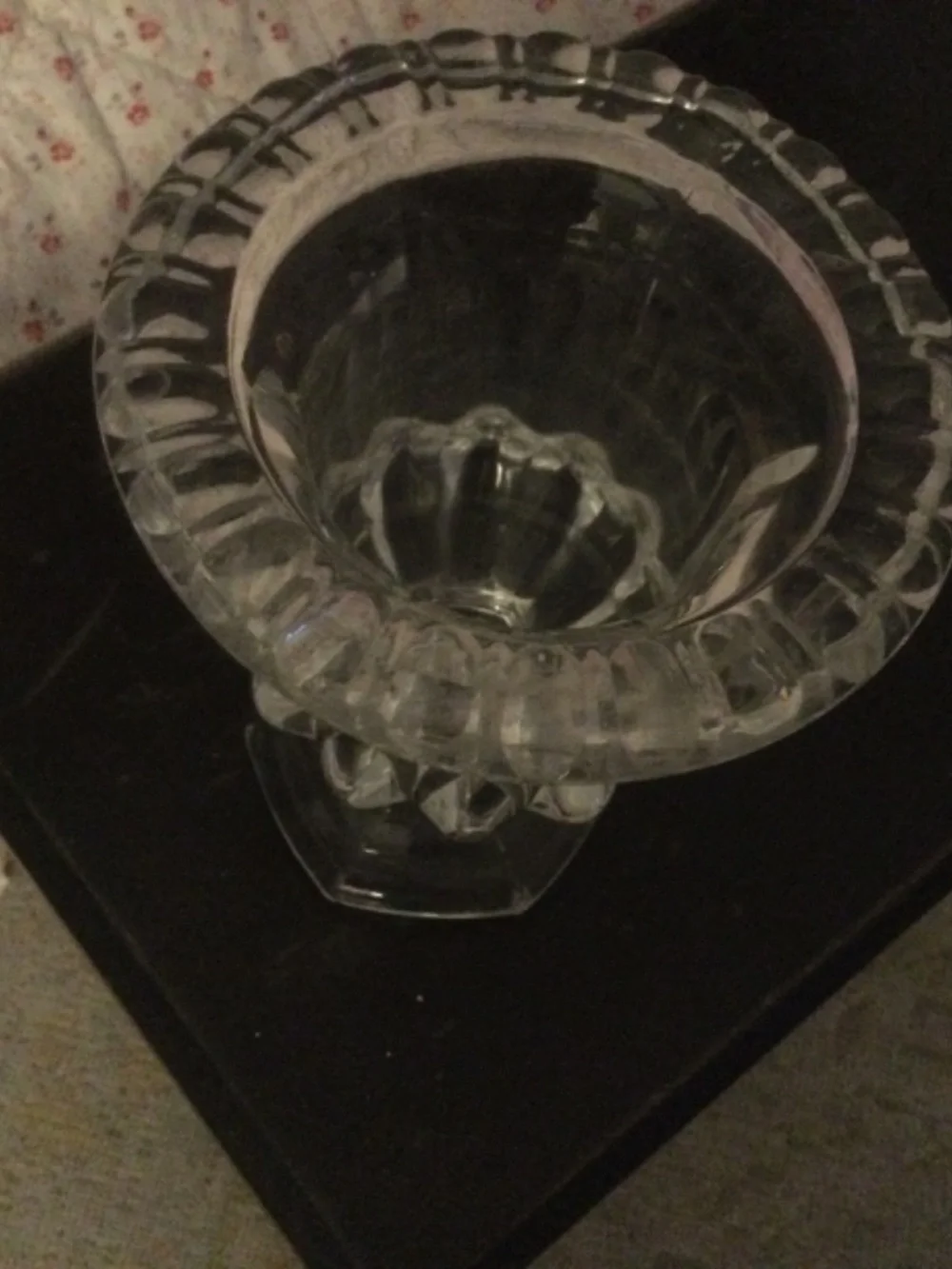 Anthropologie Iris Pressed Glass Vase